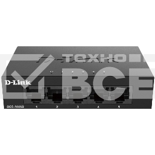 Коммутатор D-Link DGS-1005D/J2A неуправляемый с 5 портами 10/100/1000Base-T и функцией энергосбережения