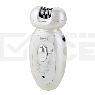 Эпилятор ATLANTA, ATH-6641, 3 в 1, 2ск, насадки для бритья, работа от аккум, долговечная батарея Ni-MH, низкий ур шума, белый/перламутровый.
