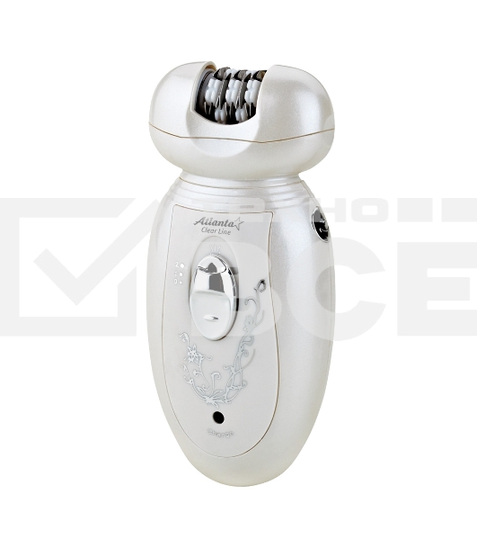 Эпилятор ATLANTA, ATH-6641, 3 в 1, 2ск, насадки для бритья, работа от аккум, долговечная батарея Ni-MH, низкий ур шума, белый/перламутровый.