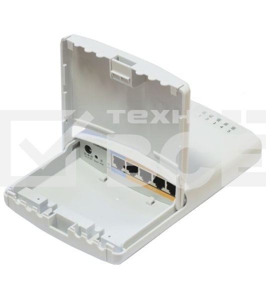 Маршрутизатор MikroTik RB750P-PBr2 PowerBox with 650MHz CPU, 64MB RAM, 5xLAN (four with PoE out), RouterOS L4, outdoor case, PSU, PoE, mounting set