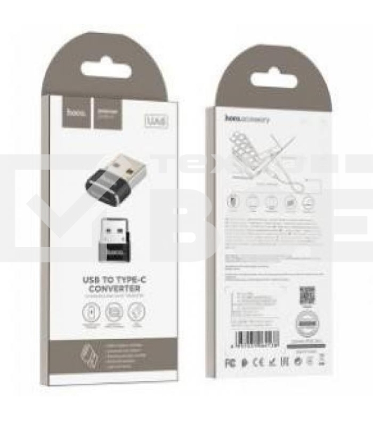 Переходник HOCO UA6 USB to Type-C, черный