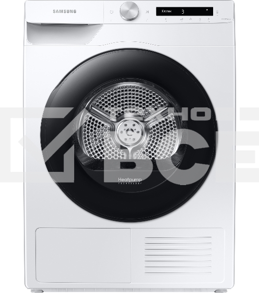 Сушильная машина Samsung DV90T5240AW/LP белый, 9 кг, сушка - тепловой насос, программ - 14, 60 x 85 x 65 см