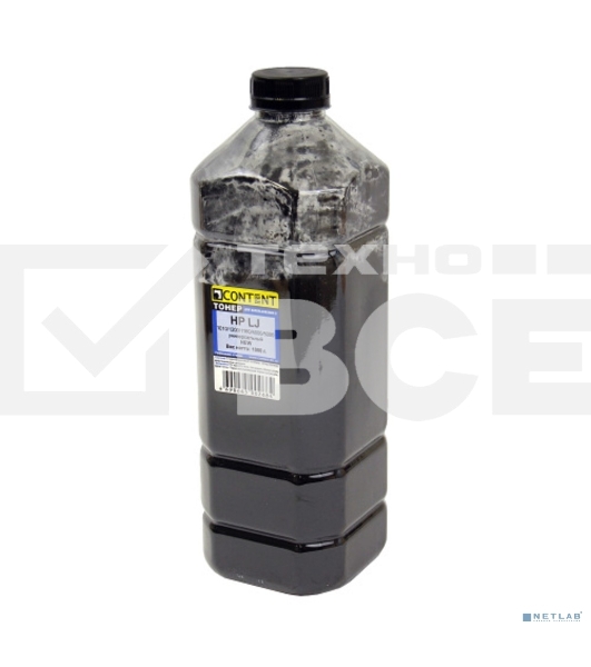 Тонер Content - для HP LJ Универсальный 1010/ 1200/ 1160/ 4000/ 5000 (Content), 1кг, канистра