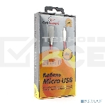 Кабель USB 2.0 Cablexpert CC-G-mUSB01R-3M, AM/microB, серия Gold, длина 3м, красный, блистер, фото2