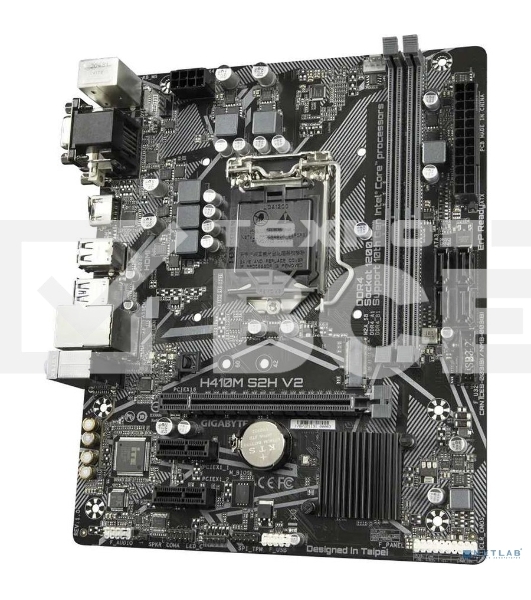 Материнская плата Gigabyte H410M S2H V2, LGA 1200, Intel H470, 2xDDR4, 4xSATA, 1xM.2, 1xPCIe 3.0 x16, 2xPCIe 3.0 x1, 1xDVI-D, 1xHDMI, 1xVGA, 1x 1Gb LAN, 2xUSB-A 3.2 Gen 1, 4xUSB-A 2.0, 3x3.5 мм, 7.1, Micro ATX