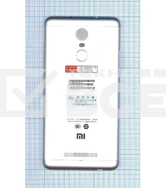 Задняя крышка для Xiaomi Redmi Note 3 Pro серебро