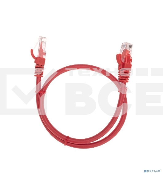 Патч-корд U/UTP Rexant категория 6, RJ45-RJ45, неэкранированный, 26AWG, LSZH, красный, 0.5 м