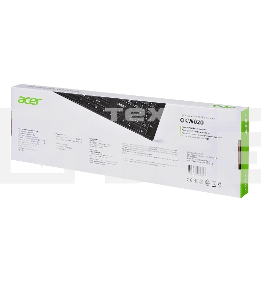 Клавиатура Acer OKW020 проводная, USB, черный