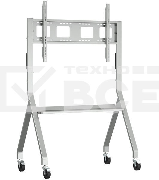 Мобильная стойка напольная Kromax OMEGA-12 silver, 1 шт/уп, Мобильная стойка напольная для TV 32