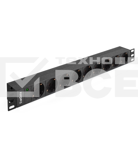 Блок розеток горизонтальный ExeGate ServerPro PDU-19H907 Al-9S-C20, 19