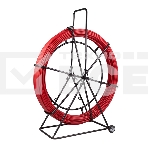 Протяжка кабельная Rexant (УЗК в тележке) стеклопруток, d=11,0мм, 200м, красная, фото 1