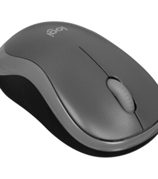 Мышь беспроводная Logitech M186 черный/серый, 1000 dpi, радиоканал, USB, кнопки - 3