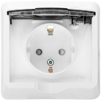 Розетка 1-м СП Этюд защ. шторки с заземл. IP44 белый SchE PC16-044B, фото6