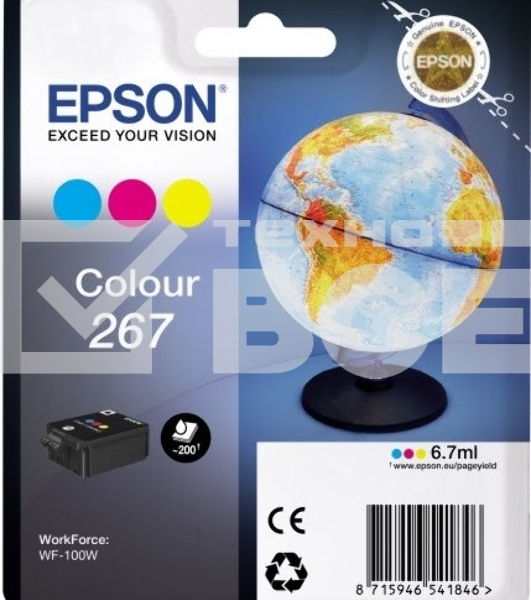 Картридж Epson T267 (C13T26704010) цветной (200 стр) для WF-100