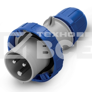 Вилка эл. каб. 16А 2P+E 230В IP67 ДКС DIS2181633
