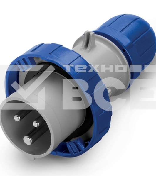 Вилка эл. каб. 16А 2P+E 230В IP67 ДКС DIS2181633