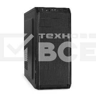 Компьютерный корпус Miditower ExeGate XP-334UC (ATX, без БП, 1*USB+1*USB3.0+1*TypeC, аудио, черный)