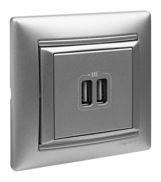 Розетка 2-ая USB | 770270 | Legrand Valena Алюминий