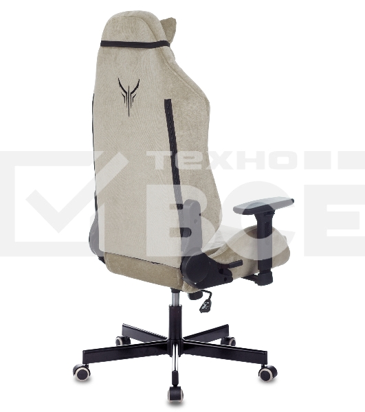 Кресло игровое Knight N1 Fabric бежевый Light-21, с подголов. крестовина металл