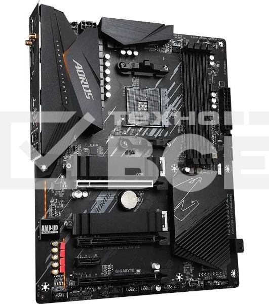 Материнская плата GIGABYTE B550 AORUS Elite AX V2, AM4, AMD B550, 4xDDR4, 4xSATA, 2xM.2, 1xPCIe 4.0 x16, 2xPCIe 3.0 x1, 1xDP, 1xHDMI, 1x2.5Gb LAN, Wi-Fi 6, Bluetooth 5, 2xUSB-A 10Gbps, 3xUSB-A 5Gbps, 2xUSB-A 2.0, 1xUSB-C 5Gbps, 5x3.5 мм, 7.1, ATX
