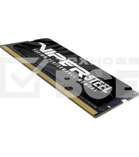 Оперативная память Patriot Steel Series, DDR4, 16GB (1x16 GB), 3200 MHz, CL22, радиатор, чёрный, SO-DIMM