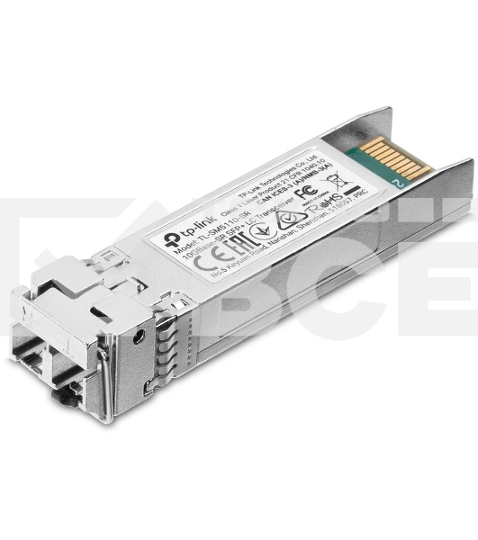 Трансивер TP-Link 10G SFP+ Module,  LC connector, 50/125um or 62.5/125um Multi-mode, 850nm wavelength, distance up to 300m.