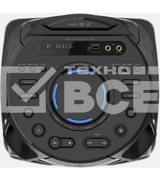 Минисистема Sony MHC-V43D черный/CD/CDRW/DVD/DVDRW/FM/USB/BT
