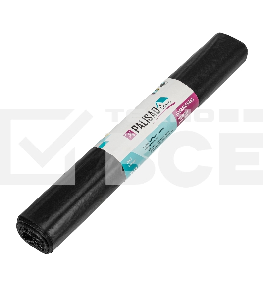 Пакеты для мусора 120 л x 10 шт. пвд прочные черные, длинный ролик, HomePalisad