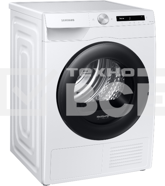 Сушильная машина Samsung DV90T5240AW/LP белый, 9 кг, сушка - тепловой насос, программ - 14, 60 x 85 x 65 см
