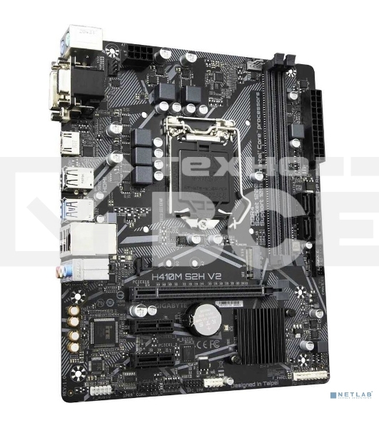 Материнская плата Gigabyte H410M S2H V2, LGA 1200, Intel H470, 2xDDR4, 4xSATA, 1xM.2, 1xPCIe 3.0 x16, 2xPCIe 3.0 x1, 1xDVI-D, 1xHDMI, 1xVGA, 1x 1Gb LAN, 2xUSB-A 3.2 Gen 1, 4xUSB-A 2.0, 3x3.5 мм, 7.1, Micro ATX