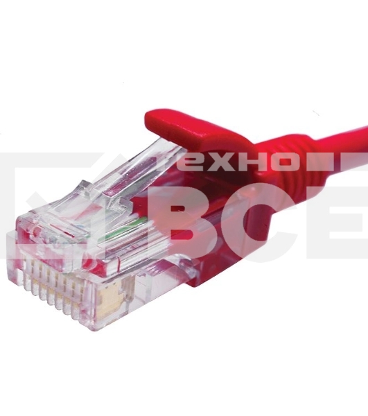 Патч-корд Suprlan 10-0154 UTP RJ-45 вил.-вилка RJ-45 кат.5E 3м красный LSZH 24AWG