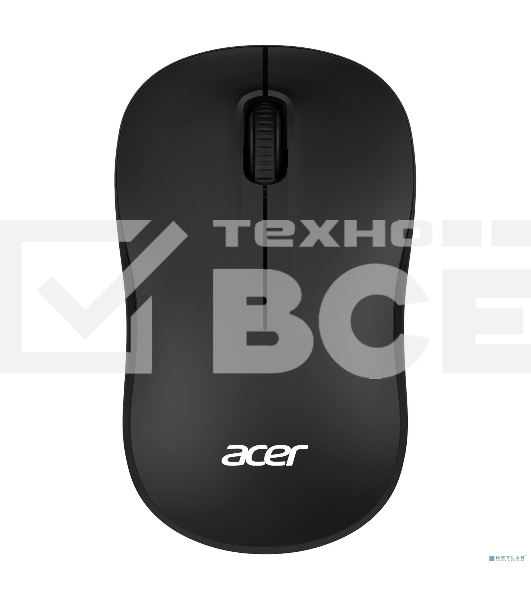 Мышь беспроводная Acer OMR160 черный, 1200 dpi, радиоканал, USB, кнопки - 3