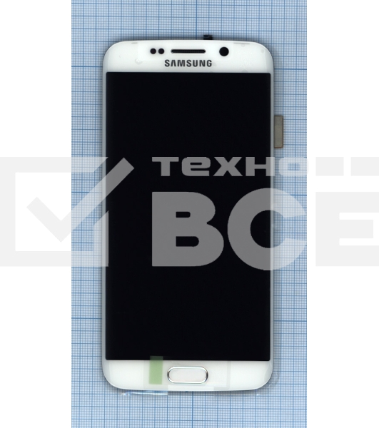 Дисплей для Samsung Galaxy S6 Edge SM-G925F белый с рамкой