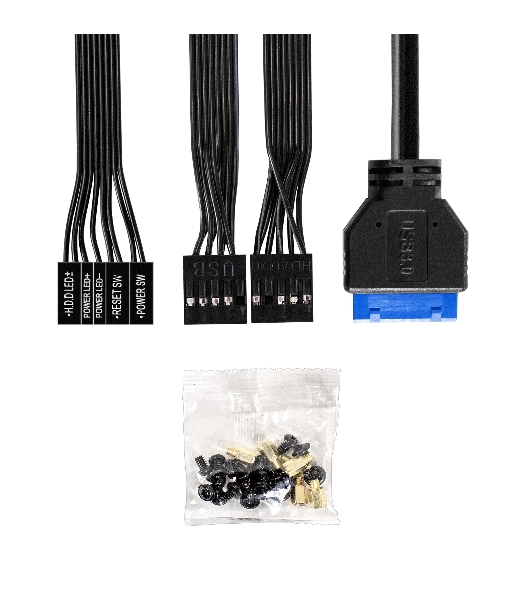 Компьютерный корпус Minitower ExeGate BAA-403U2-AA500 (mATX, БП AA500 с вент. 8см, 1*USB/2*USB 3.0, HD Audio, черный)