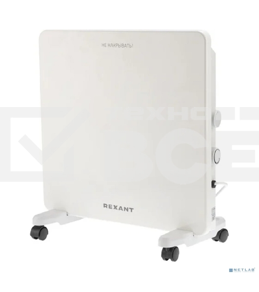 Конвектор Rexant белый, 1000 Вт, 15 м2, механический термостат