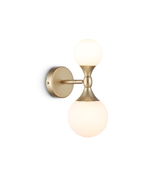 Настенный светильник Ambrella light LH51053/2 GD/FR золото/белый матовый G9*2 max 28W 120*195*300