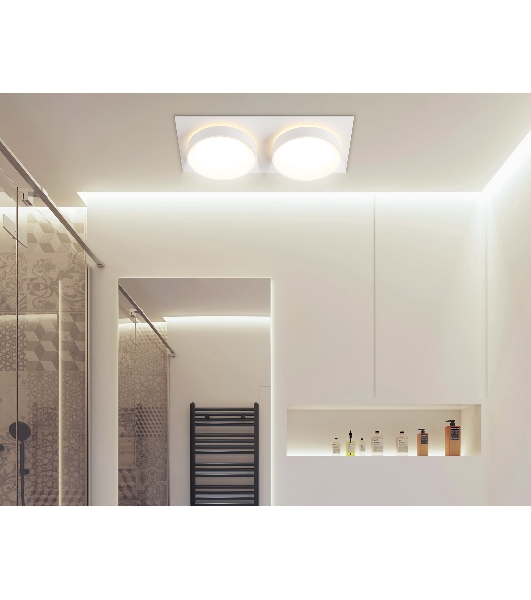 Светильник Ambrella light TN6711/2 WH белый IP44 GX53/2 max 15W 210*105*45