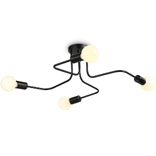 Светильник Ambrella light TR8022/4 BK черный E27*4 max 40W D715*205