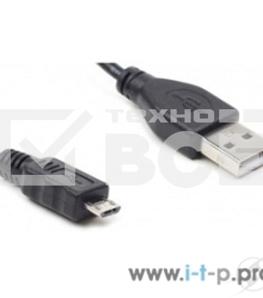 Кабель USB 2.0 Pro Cablexpert CC-mUSB2-AMBM-1M, AM/microBM 5P, 1м, экран, черный, пакет