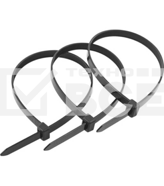 Стяжка нейлон 3.6X300мм (100шт./уп.) черная