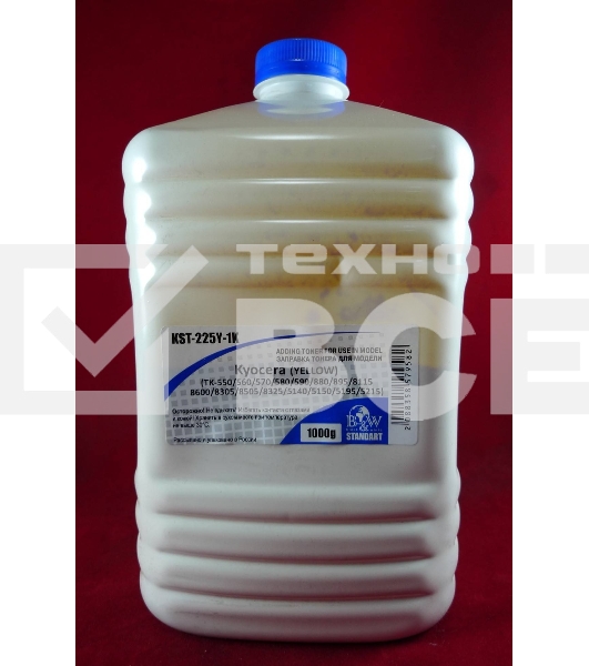 Тонер для Kyocera TK-550/580/590/880/895/8115/8600/5140/5150/5195 Yellow (Tomo VF03-Y) (кан. 1кг) Black&White Standart