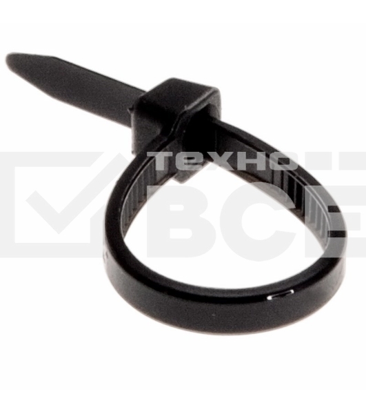 Хомут-стяжка кабельная нейлоновая Rexant 100 x3,6 мм, черная, упаковка 100 шт.