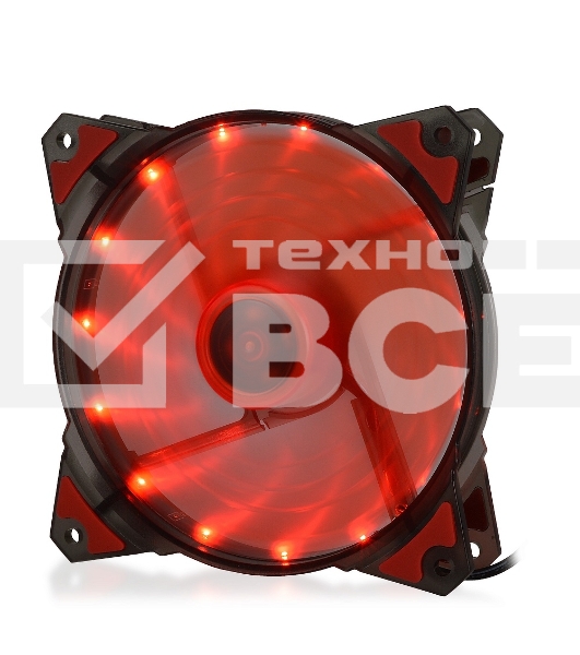 Вентилятор для корпуса Crown CMCF-12025S-1220 черный/красный, 120 мм, 1650 об/мин, 28 дБ, 3 pin