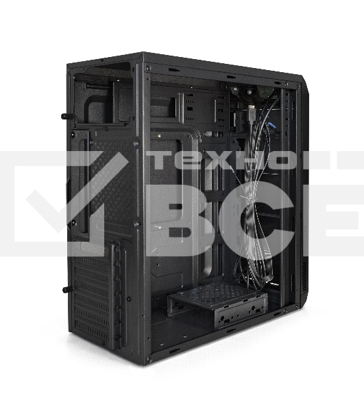 Компьютерный корпус Miditower ExeGate XP-334UC (ATX, без БП, 1*USB+1*USB3.0+1*TypeC, аудио, черный)