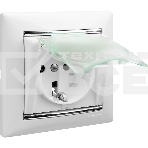 Электроустановочные изделия Legrand Legrand 774220 Розетка Valena влагозащищенная IP44 с заземлением с крышкой и защитными шторками (белая), фото2