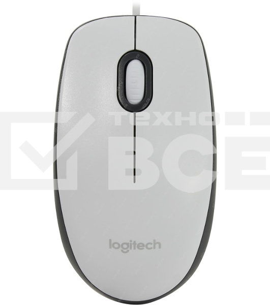 Мышь проводная Logitech M100 белый, 1000 dpi, USB, кнопки - 3