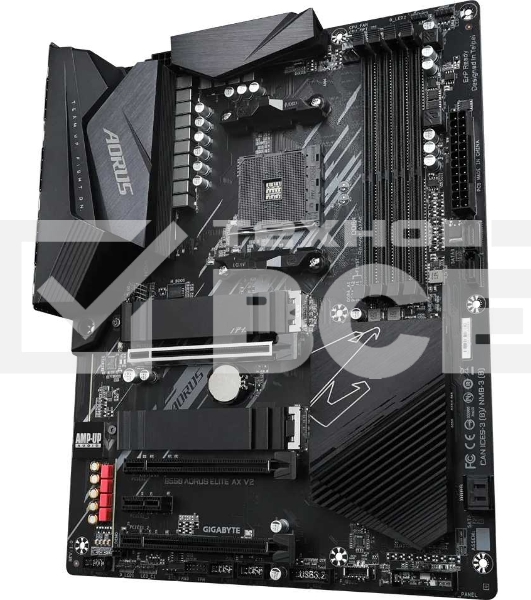 Материнская плата GIGABYTE B550 AORUS Elite AX V2, AM4, AMD B550, 4xDDR4, 4xSATA, 2xM.2, 1xPCIe 4.0 x16, 2xPCIe 3.0 x1, 1xDP, 1xHDMI, 1x2.5Gb LAN, Wi-Fi 6, Bluetooth 5, 2xUSB-A 10Gbps, 3xUSB-A 5Gbps, 2xUSB-A 2.0, 1xUSB-C 5Gbps, 5x3.5 мм, 7.1, ATX