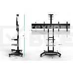 Стойка для двух телевизоров с кронштейном ONKRON TS1881DV 40