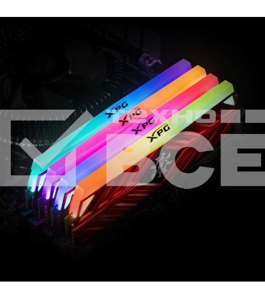 Оперативная память XPG Spectrix D41 RGB, DDR4, 32GB (2x16GB), 3600MHz, CL18, UDIMM, с радиатором, RGB, серый
