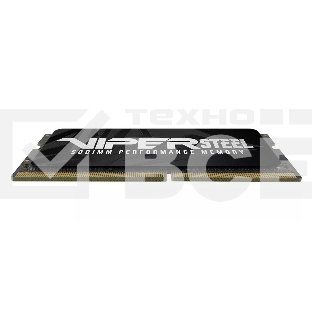 Оперативная память Patriot Steel Series, DDR4, 16GB (1x16 GB), 3200 MHz, CL22, радиатор, чёрный, SO-DIMM